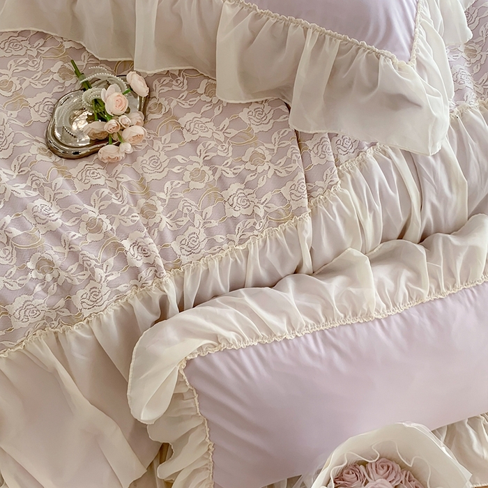 91家纺网 家纺一手货源 找家纺 吾欢心 2026新款A类赫琳娜夏被四件套 赫琳娜紫