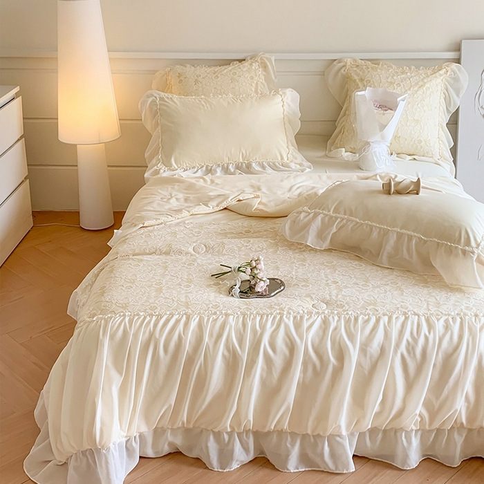 91家纺网 家纺一手货源 找家纺 吾欢心 2026新款A类赫琳娜夏被四件套 赫琳娜黄