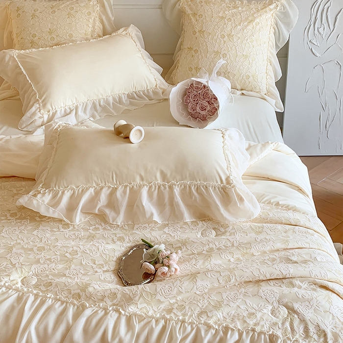 91家纺网 家纺一手货源 找家纺 吾欢心 2026新款A类赫琳娜夏被四件套 赫琳娜黄