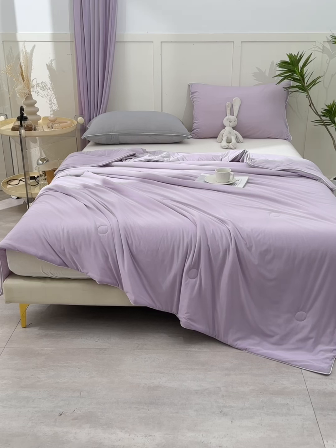 91家纺网 家纺一手货源 找家纺 （总）永耀家纺 2026新款冷感冰激淋纯色凉感丝夏被空调被夏凉被