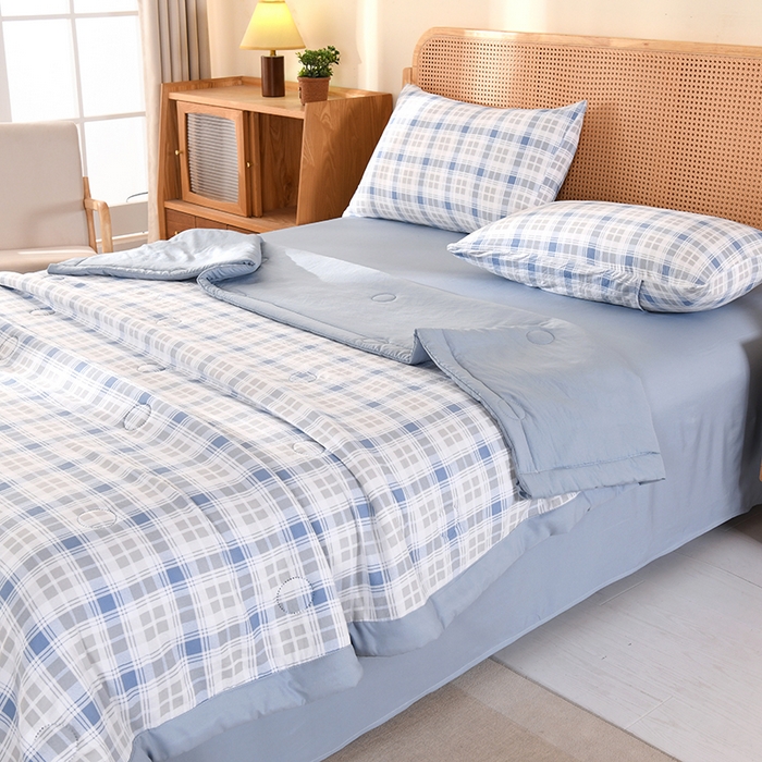 91家纺网 家纺一手货源 找家纺 欧夏家纺 2026水洗棉印花超声波夏被空调被夏凉被薄被子直播外贸供货 简兰格