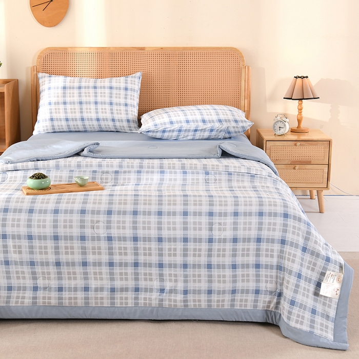 91家纺网 家纺一手货源 找家纺 欧夏家纺 2026水洗棉印花超声波夏被空调被夏凉被薄被子直播外贸供货 简兰格