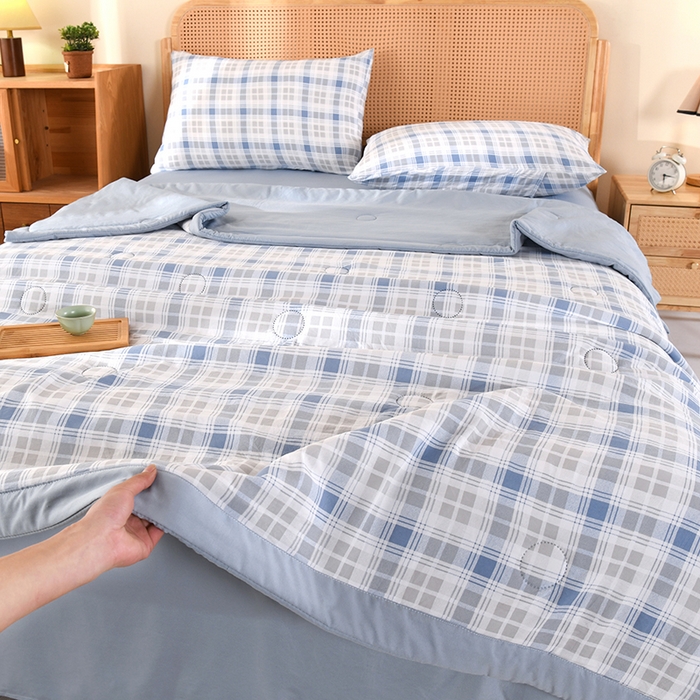 91家纺网 家纺一手货源 找家纺 欧夏家纺 2026水洗棉印花超声波夏被空调被夏凉被薄被子直播外贸供货 简兰格