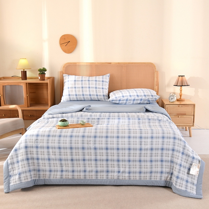 91家纺网 家纺一手货源 找家纺 欧夏家纺 2026水洗棉印花超声波夏被空调被夏凉被薄被子直播外贸供货 简兰格