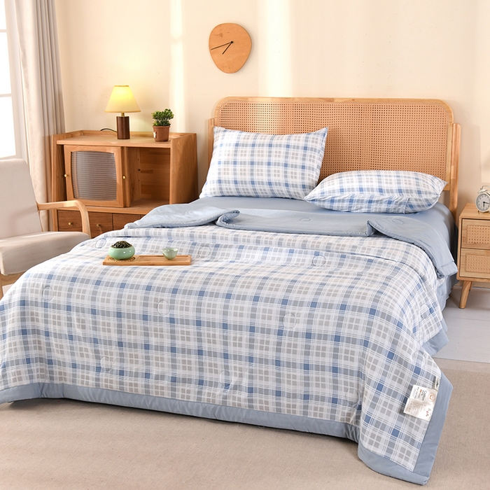 91家纺网 家纺一手货源 找家纺 欧夏家纺 2026水洗棉印花超声波夏被空调被夏凉被薄被子直播外贸供货 简兰格