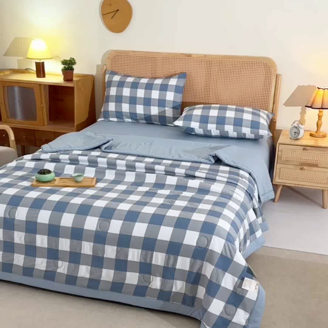 91家纺网 家纺一手货源 找家纺 （总）欧夏家纺 2026水洗棉印花超声波夏被空调被夏凉被薄被子直播外贸供货