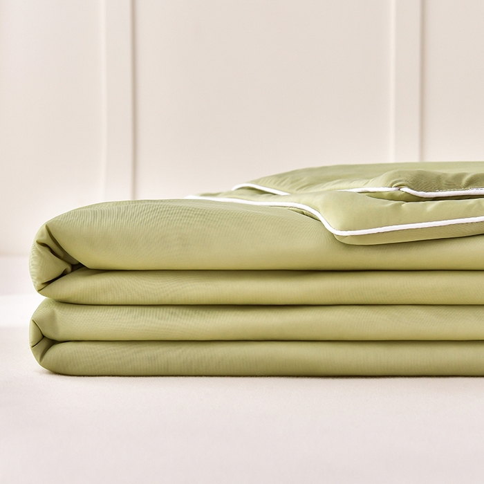 91家纺网 家纺一手货源 找家纺 永耀家纺 2026新款冷感冰激淋纯色凉感丝夏被空调被夏凉被 锦绿