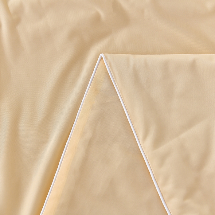 91家纺网 家纺一手货源 找家纺 永耀家纺 2026新款冷感冰激淋纯色凉感丝夏被空调被夏凉被 柠黄