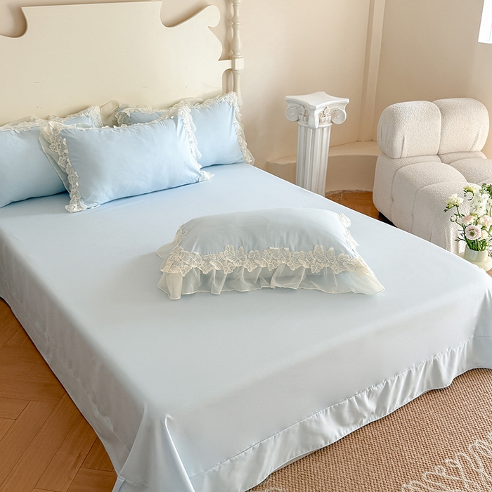 91家纺网 家纺一手货源 找家纺 吾欢心 2026新款糯小棉蝶恋花床盖款夏被四件套 蓝