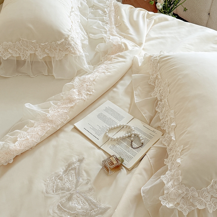 91家纺网 家纺一手货源 找家纺 吾欢心 2026新款糯小棉蝶恋花床盖款夏被四件套 黄