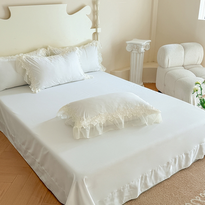 91家纺网 家纺一手货源 找家纺 吾欢心 2026新款糯小棉蝶恋花床盖款夏被四件套 白