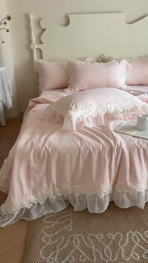 91家纺网 家纺一手货源 找家纺 （总）吾欢心 2026新款糯小棉蝶恋花床盖款夏被四件套