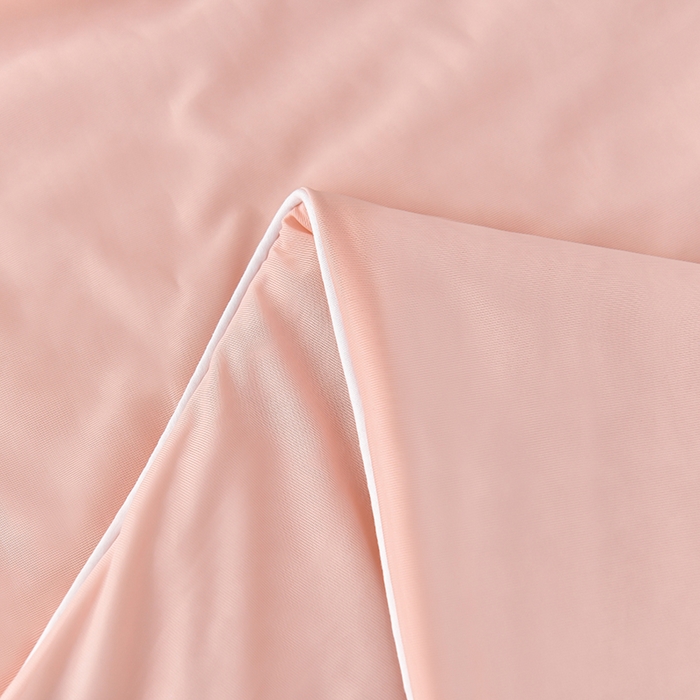 91家纺网 家纺一手货源 找家纺 永耀家纺 2026新款冷感冰激淋纯色凉感丝夏被空调被夏凉被 肉粉