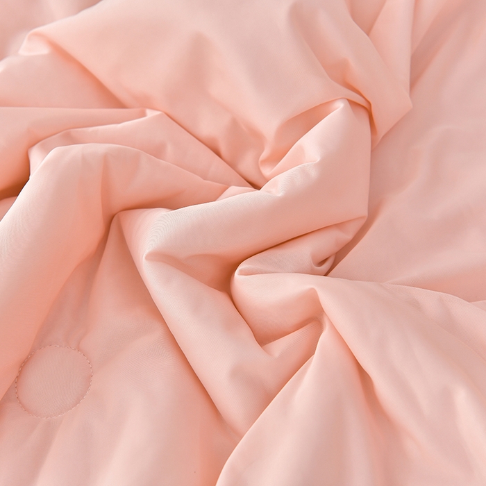 91家纺网 家纺一手货源 找家纺 永耀家纺 2026新款冷感冰激淋纯色凉感丝夏被空调被夏凉被 肉粉