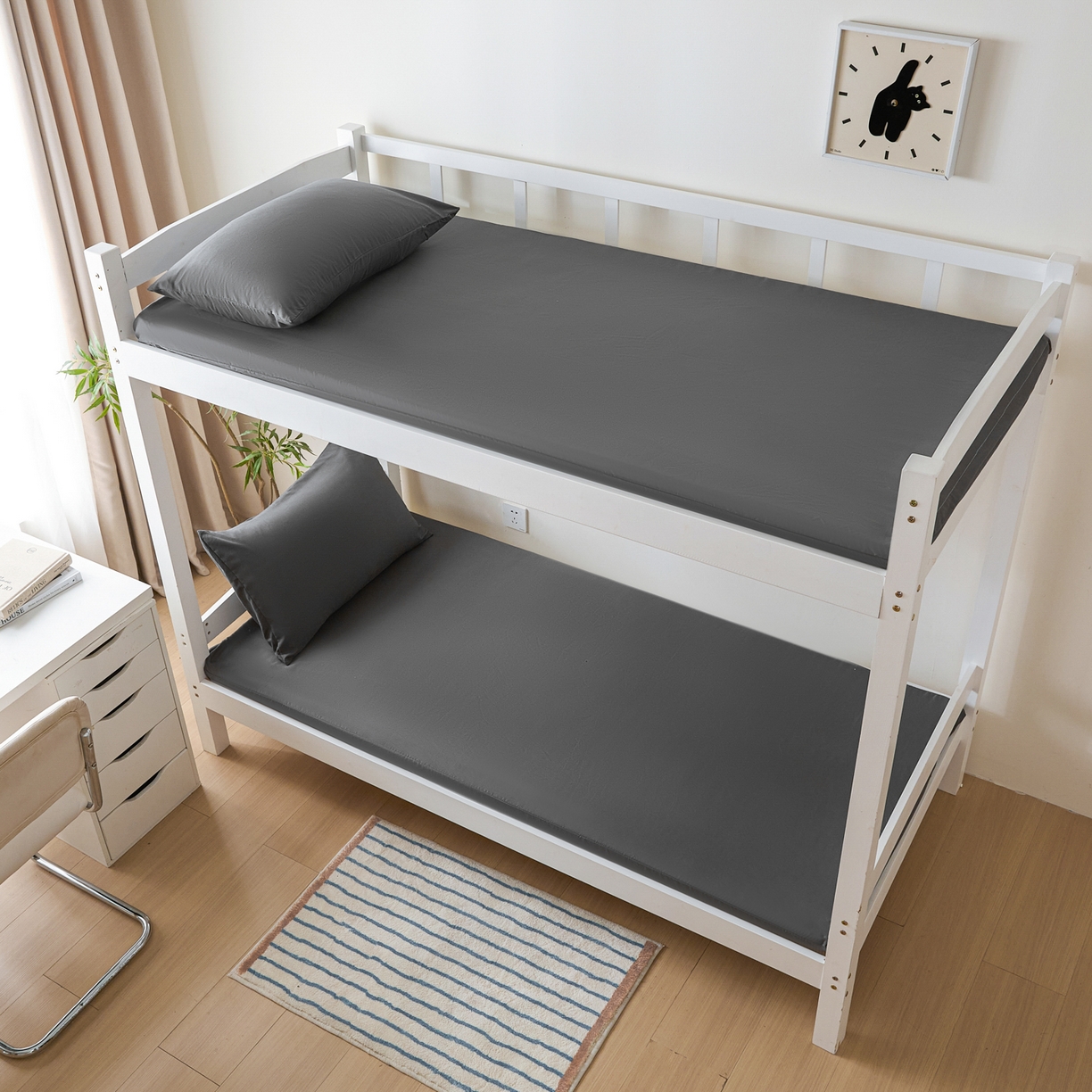 91家纺网 家纺一手货源 找家纺 衿成家纺 2026新款学生床纯色床垫保护套单床垫套床垫套单件 深灰