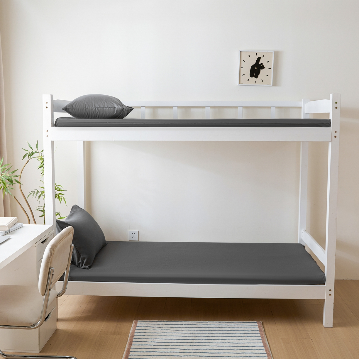 91家纺网 家纺一手货源 找家纺 衿成家纺 2026新款学生床纯色床垫保护套单床垫套床垫套单件 深灰