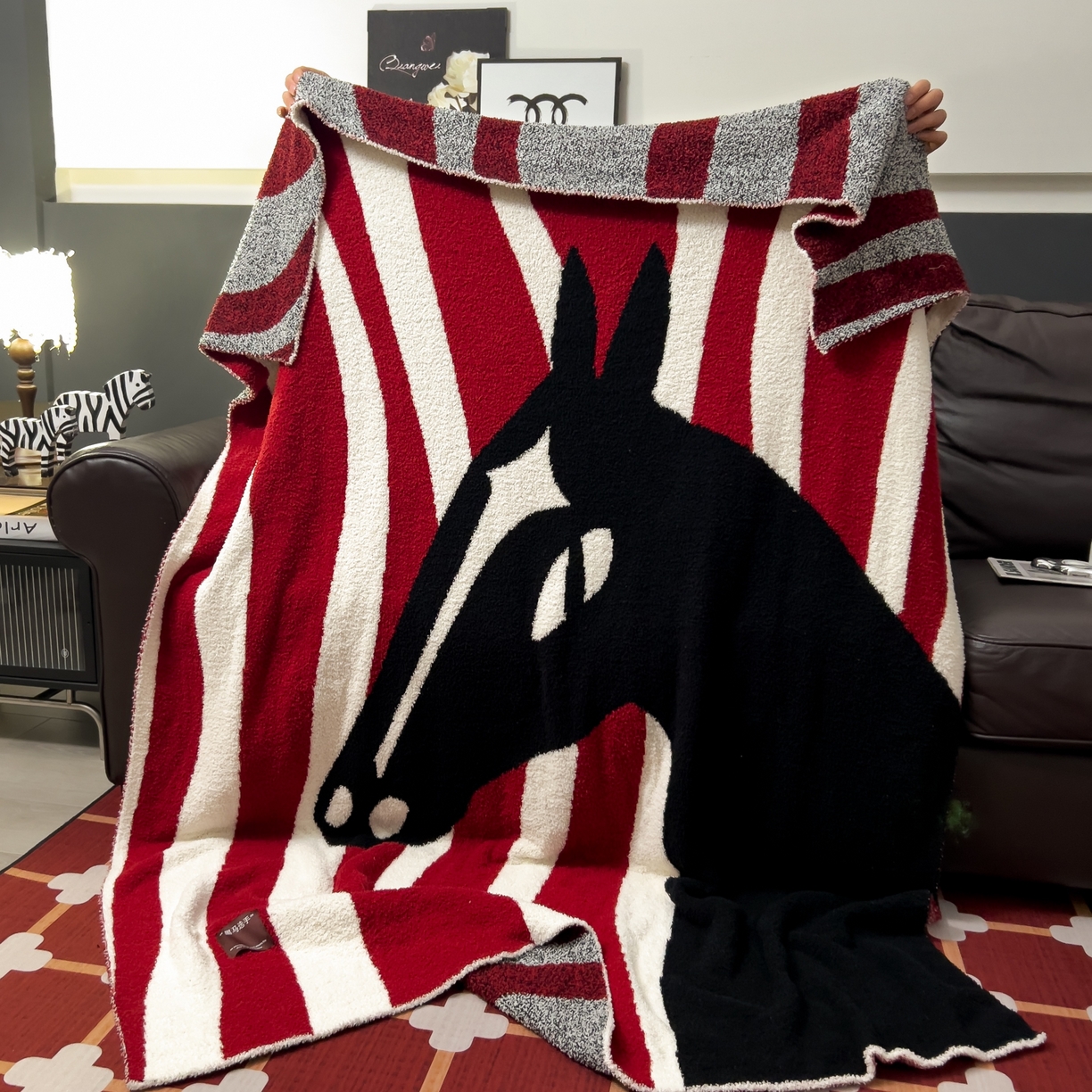 91家纺网 家纺一手货源 找家纺 安莱生活 2026新款针织绒毯毛毯毯子 黑马