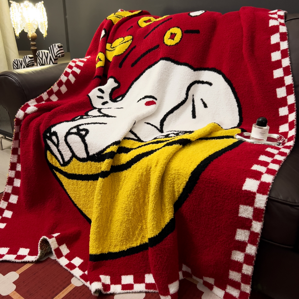 91家纺网 家纺一手货源 找家纺 安莱生活 2026新款针织绒毯毛毯毯子 象