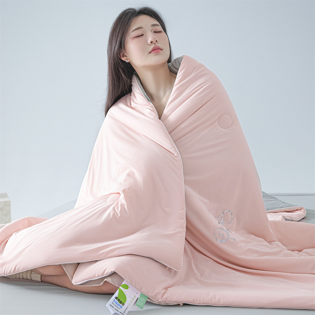 91家纺网 家纺一手货源 找家纺 （总）永耀家纺 2026新款纯色双拼凉感丝大豆夏被夏凉被空调被