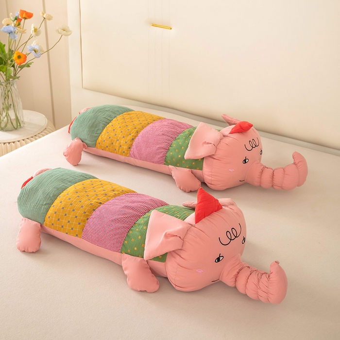 91家纺网 家纺一手货源 找家纺 （总）梦莱家纺 2026新款多彩小象荞麦枕