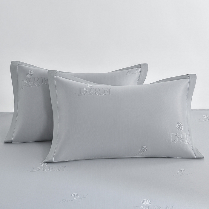 91家纺网 家纺一手货源 找家纺 小牛席业 2026新款【实拍风格】双PE高凉感-迪恩玫瑰提花冰丝席凉席竹席藤席冰藤席乳胶席豆豆席 灰色