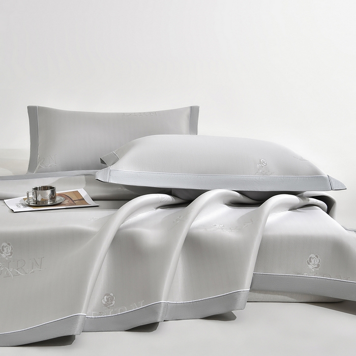 91家纺网 家纺一手货源 找家纺 小牛席业 2026新款【实拍风格】双PE高凉感-迪恩玫瑰提花冰丝席凉席竹席藤席冰藤席乳胶席豆豆席 香槟