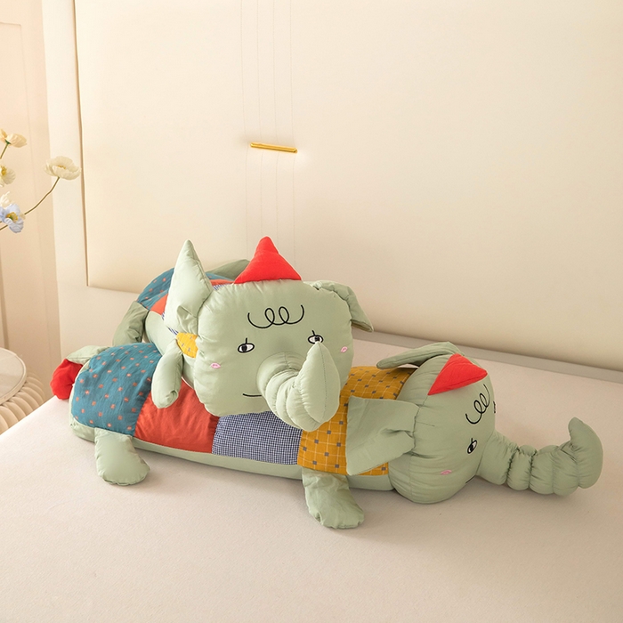 91家纺网 家纺一手货源 找家纺 （总）梦莱家纺 2026新款多彩小象荞麦枕