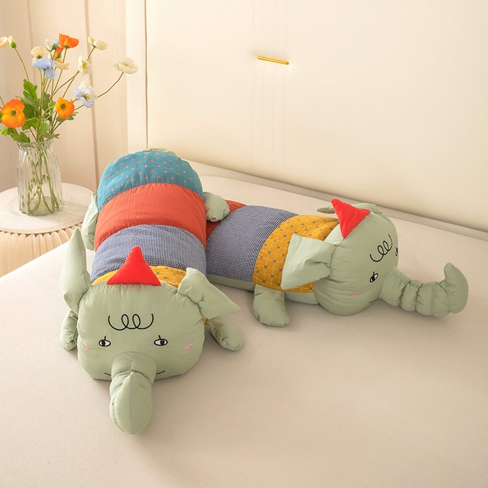 91家纺网 家纺一手货源 找家纺 （总）梦莱家纺 2026新款多彩小象荞麦枕