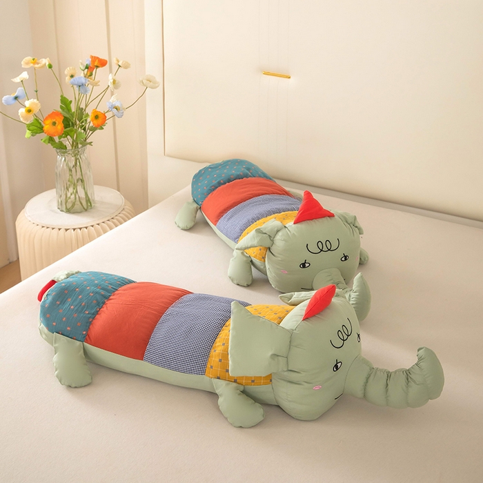 91家纺网 家纺一手货源 找家纺 （总）梦莱家纺 2026新款多彩小象荞麦枕