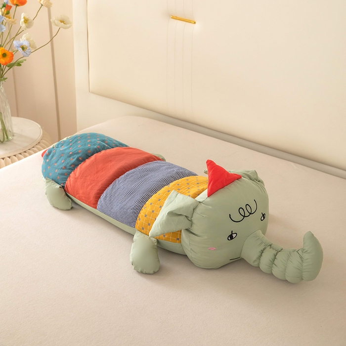 91家纺网 家纺一手货源 找家纺 （总）梦莱家纺 2026新款多彩小象荞麦枕