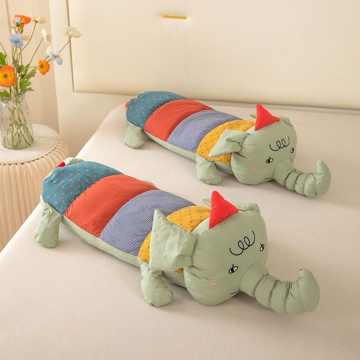 91家纺网 家纺一手货源 找家纺 （总）梦莱家纺 2026新款多彩小象荞麦枕