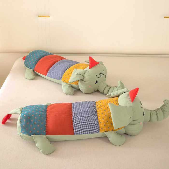 91家纺网 家纺一手货源 找家纺 （总）梦莱家纺 2026新款多彩小象荞麦枕