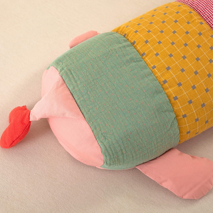 91家纺网 家纺一手货源 找家纺 梦莱家纺 2026新款多彩小象荞麦枕 多彩小象-粉