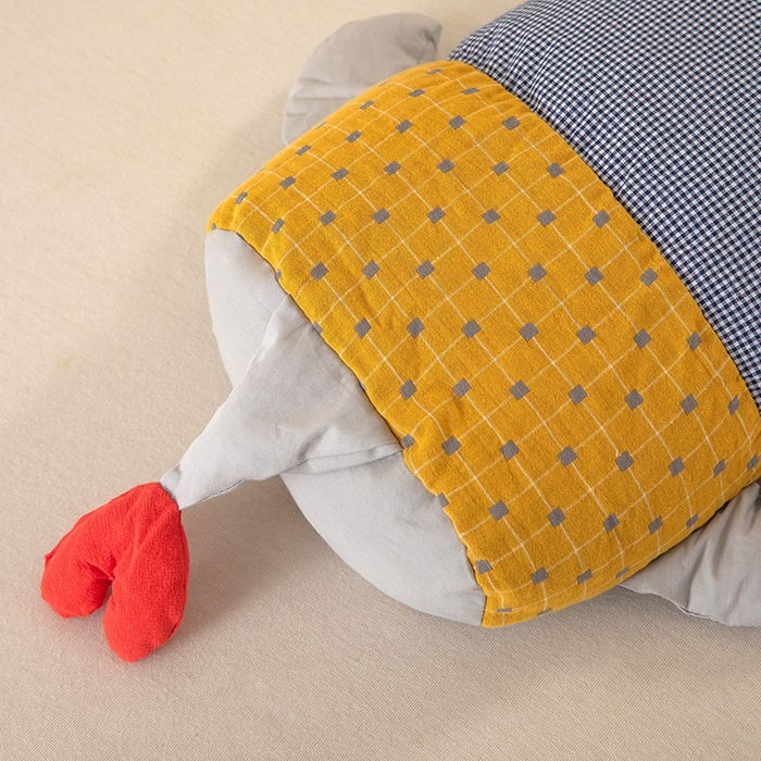 91家纺网 家纺一手货源 找家纺 梦莱家纺 2026新款多彩小象荞麦枕 多彩小象-灰