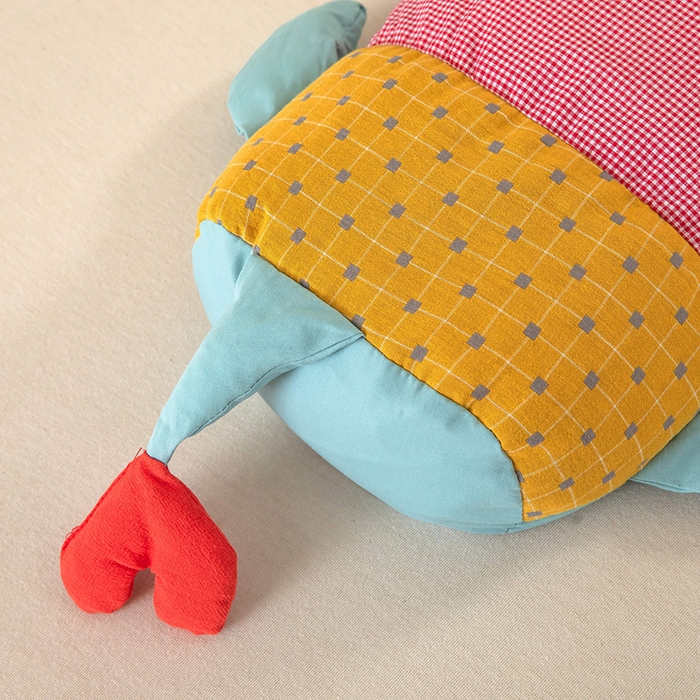 91家纺网 家纺一手货源 找家纺 梦莱家纺 2026新款多彩小象荞麦枕 多彩小象-蓝