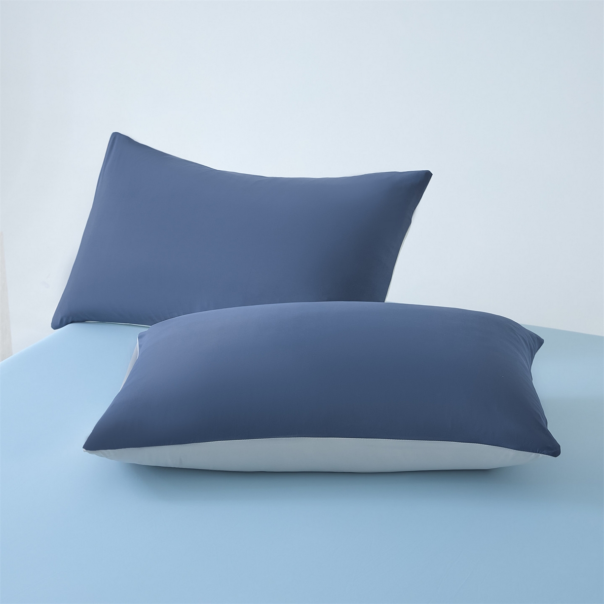 91家纺网 家纺一手货源 找家纺 永耀家纺 2026新款纯色双拼凉感丝大豆夏被夏凉被空调被 凉感-蔚蓝