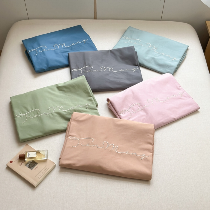 91家纺网 家纺一手货源 找家纺 Sweet dreams甜梦 2026新款全棉纯棉刺绣嵌绳床盖四件套 组合图仅供展示-不可下单