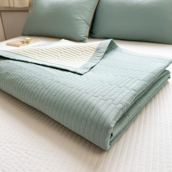 91家纺网 家纺一手货源 找家纺 Sweet dreams甜梦 2026新款全棉纯棉刺绣嵌绳床盖四件套 莫兰迪