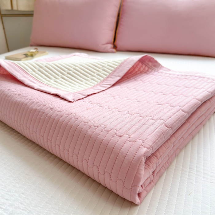 91家纺网 家纺一手货源 找家纺 Sweet dreams甜梦 2026新款全棉纯棉刺绣嵌绳床盖四件套 水蜜粉