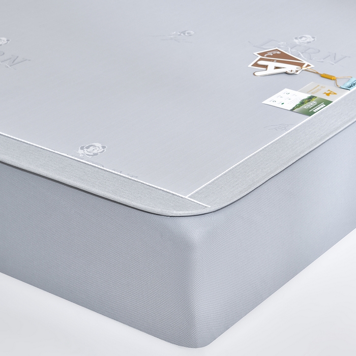 91家纺网 家纺一手货源 找家纺 小牛席业 2026新款【实拍风格】双PE高凉感-迪恩玫瑰提花冰丝席（床笠款）凉席竹席藤席冰藤席乳胶席豆豆席 灰色