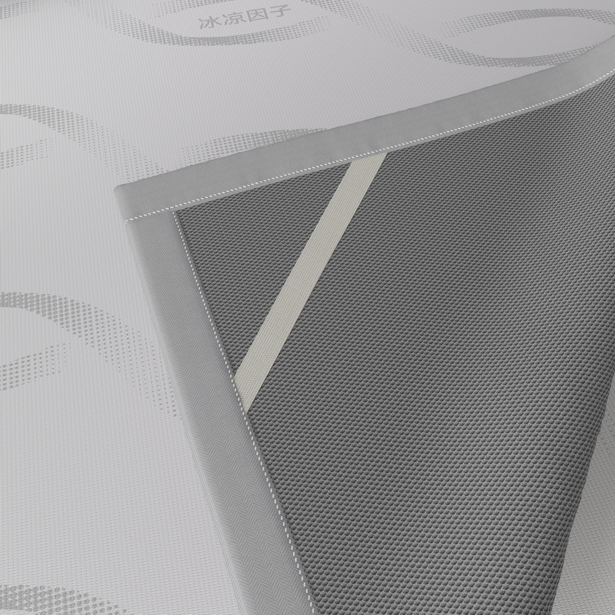 91家纺网 家纺一手货源 找家纺 雅诗帛 2026新款冰凉因子床席款冰丝席 冰凉因子-灰
