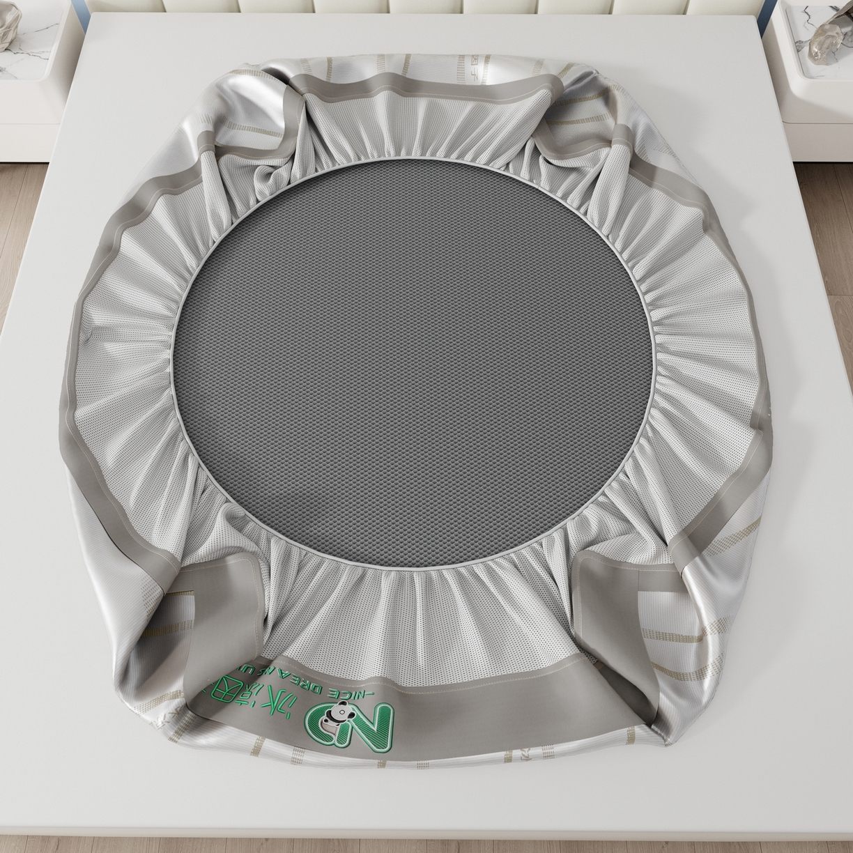 91家纺网 家纺一手货源 找家纺 雅诗帛 2026新款冰凉因子床席款冰丝席 冰凉因子-咖