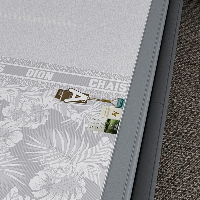 91家纺网 家纺一手货源 找家纺 小牛席业 2026新款半定位大提花凉感冰丝席（床笠款）凉席竹席藤席冰藤席乳胶席豆豆席 灰色