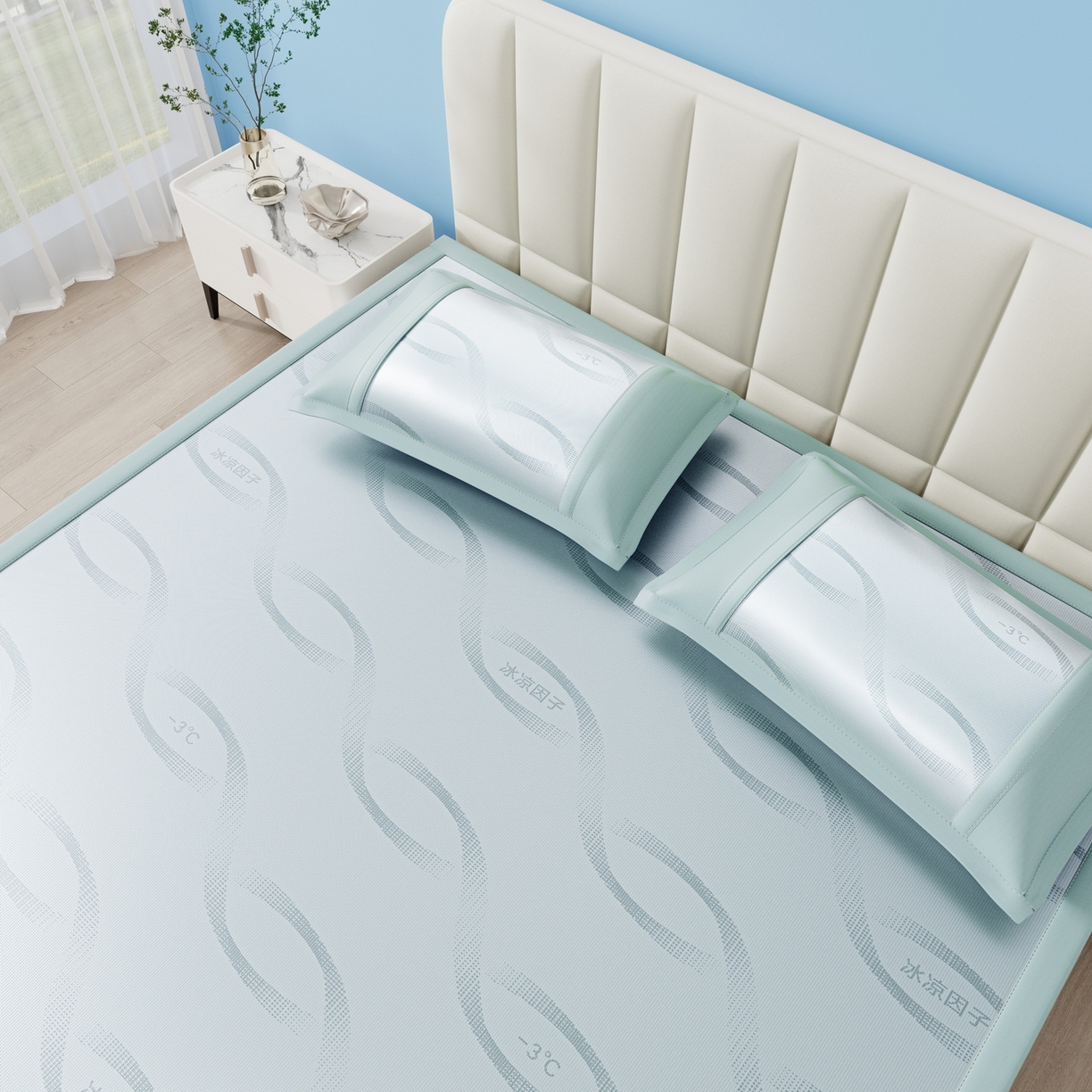 91家纺网 家纺一手货源 找家纺 （总）雅诗帛 2026新款冰凉因子床席款冰丝席