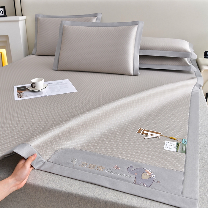 91家纺网 家纺一手货源 找家纺 （总）小牛席业 2026新款小冰块大象凉感冰丝席凉席竹席藤席冰藤席乳胶席豆豆席