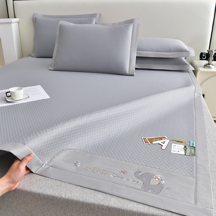 91家纺网 家纺一手货源 找家纺 （总）小牛席业 2026新款小冰块大象凉感冰丝席凉席竹席藤席冰藤席乳胶席豆豆席