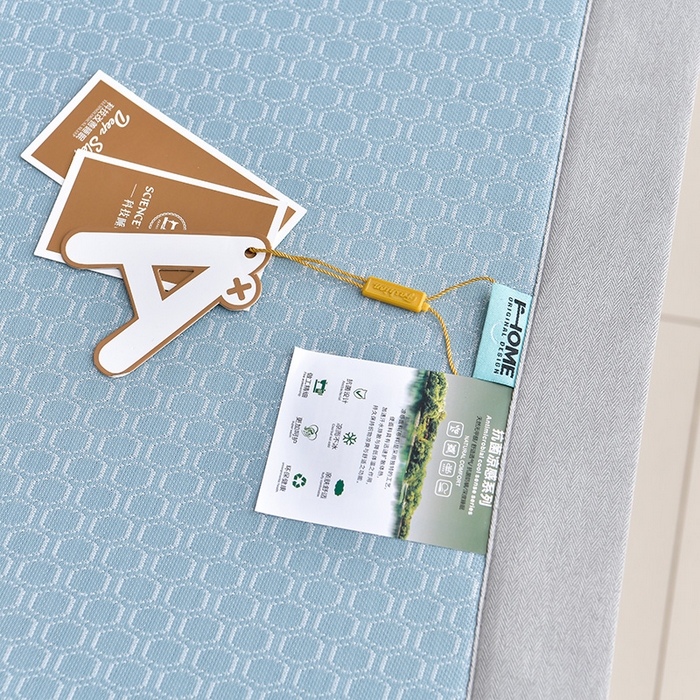 91家纺网 家纺一手货源 找家纺 小牛席业 2026新款小冰块大象凉感冰丝席凉席竹席藤席冰藤席乳胶席豆豆席 蓝色