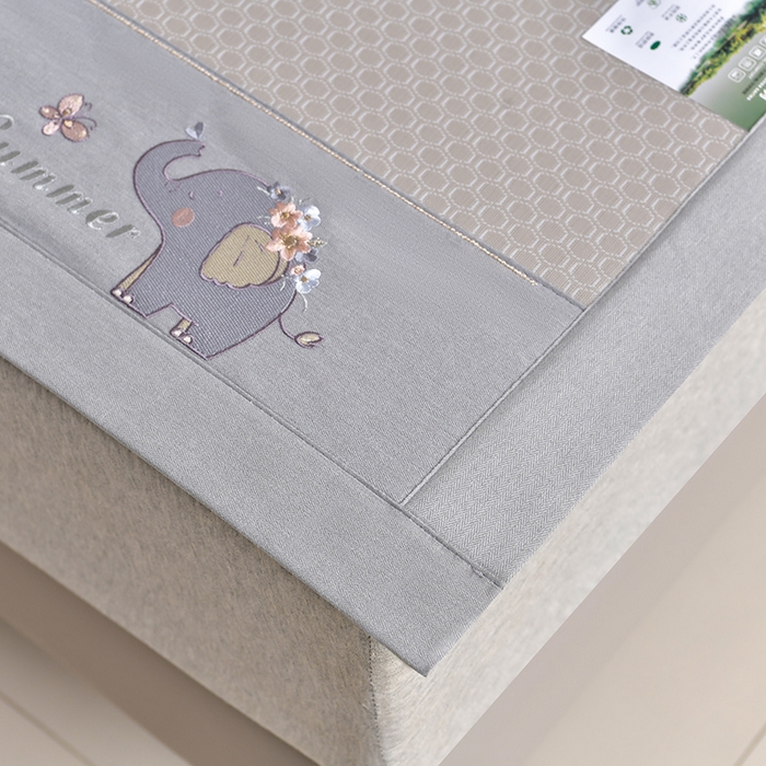 91家纺网 家纺一手货源 找家纺 小牛席业 2026新款小冰块大象凉感冰丝席凉席竹席藤席冰藤席乳胶席豆豆席 香槟