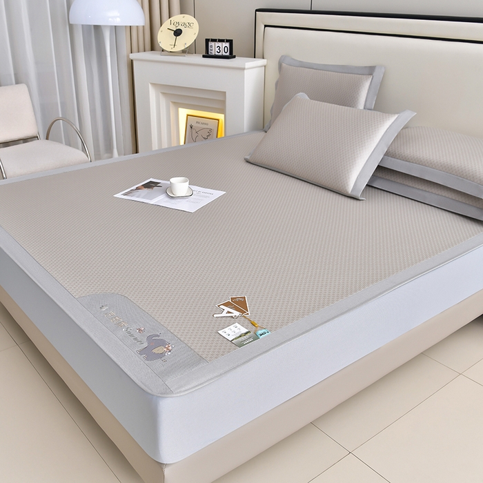 91家纺网 家纺一手货源 找家纺 （总）小牛席业 2026新款小冰块大象凉感冰丝席（床笠款）凉席竹席藤席冰藤席乳胶席豆豆席