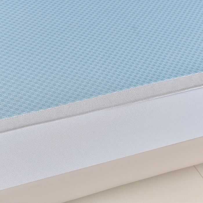 91家纺网 家纺一手货源 找家纺 小牛席业 2026新款小冰块大象凉感冰丝席（床笠款）凉席竹席藤席冰藤席乳胶席豆豆席 蓝色